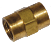 BRASS 1/2" HEX COUPLER FOR LOW PRESSURE USE ONLY