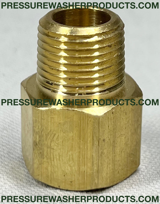 BRASS ADAPTER 3/8" FPT X 3/8" MPT HEAVY WHISPER WASH ADAPTER