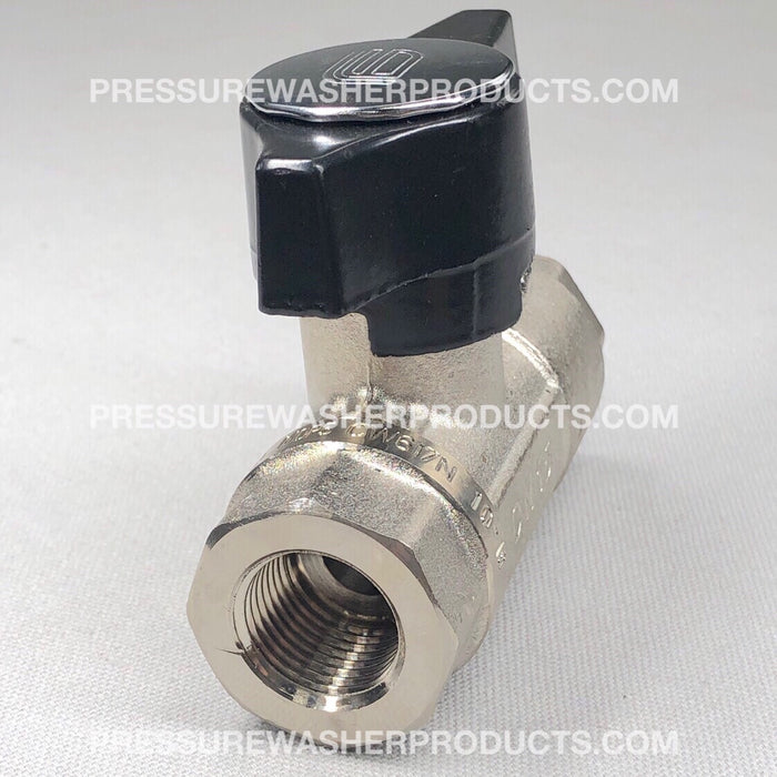 1/2" FPT HEAVY DUTY PRESSURE WASHING BALL VALVE NICKEL PLATED BR