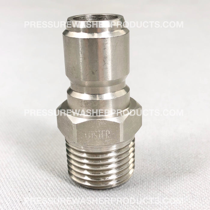 FOSTER QC PLUG 1/2" MPT STAINLESS STEEL