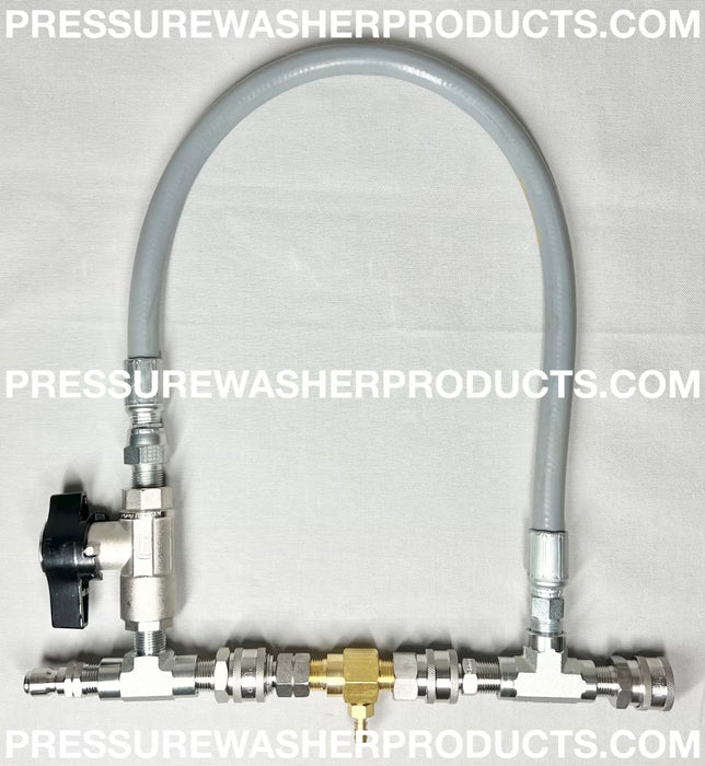 3/8" Chemical Injector Bypass Hose Kit w/ Stainless Quick Connects DN10