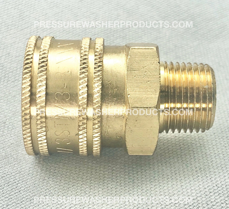 3/8" MPT MALE SOCKET BRASS GENERAL PUMP HPC QUICK CONNECT