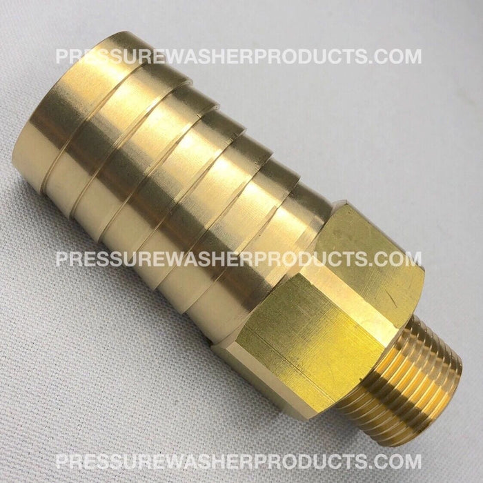 3/4" MPT  X 1 1/2" Hose Barb Brass for Pump Inlet